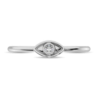 Thumbnail for Diamond 1/20 ct tw Eye Ring in 10K White Gold