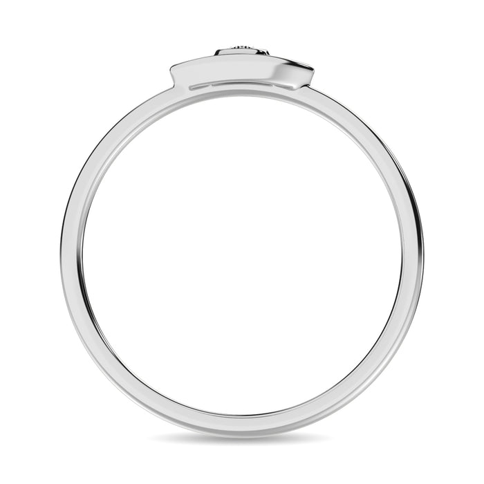 Diamond 1/20 ct tw Eye Ring in 10K White Gold