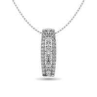 Thumbnail for Diamond 1/4 ct tw Baguette Fashion Ring in 14K White Gold