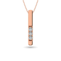 Thumbnail for Diamond 1/20 ct tw Triology Pendant in 10K Rose Gold
