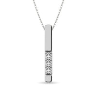 Thumbnail for Diamond 1/20 ct tw Triology Pendant in 10K White Gold