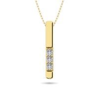 Thumbnail for Diamond 1/20 ct tw Triology Pendant in 10K Yellow Gold