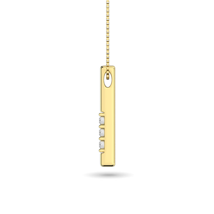 Diamond 1/20 ct tw Triology Pendant in 10K Yellow Gold