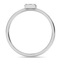 Thumbnail for Diamond 1/10 ct tw Round and Baguette Cut Ring in 10K White Gold