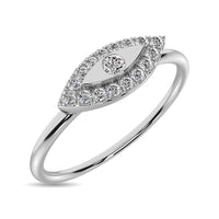 Thumbnail for Diamond 1/10 ct tw Round Cut Fashion Ring in 10K White Gold