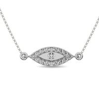 Thumbnail for Diamond 1/10 ct tw Round Cut Fashion Necklace in 10K White Gold