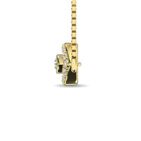 Thumbnail for Diamond 1/10 ct tw Round Cut Fashion Necklace in 10K Yellow Gold