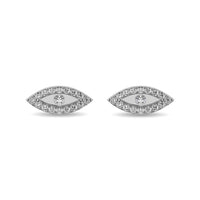 Thumbnail for Diamond 1/6 ct tw Round Cut Fashion Earrings in 10K White Gold