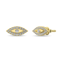 Thumbnail for Diamond 1/6 ct tw Round Cut Fashion Earrings in 10K Yellow Gold