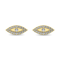 Thumbnail for Diamond 1/6 ct tw Round Cut Fashion Earrings in 10K Yellow Gold