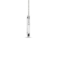 Thumbnail for Diamond 1/10 ct tw Round Cut Moon Necklace in 14K White Gold