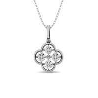 Thumbnail for Diamond 1/10 ct tw Fashion Pendant in 10K White Gold