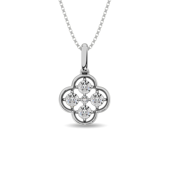 Diamond 1/10 ct tw Fashion Pendant in 10K White Gold