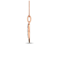 Thumbnail for Diamond 1/8 Ct.Tw. Round and Baguette Fashion Pendant in 14K Two Tone Gold