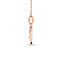 Thumbnail for Diamond 1/10 Ct.Tw. Round and Baguette Fashion Pendant in 14K Two Tone Gold
