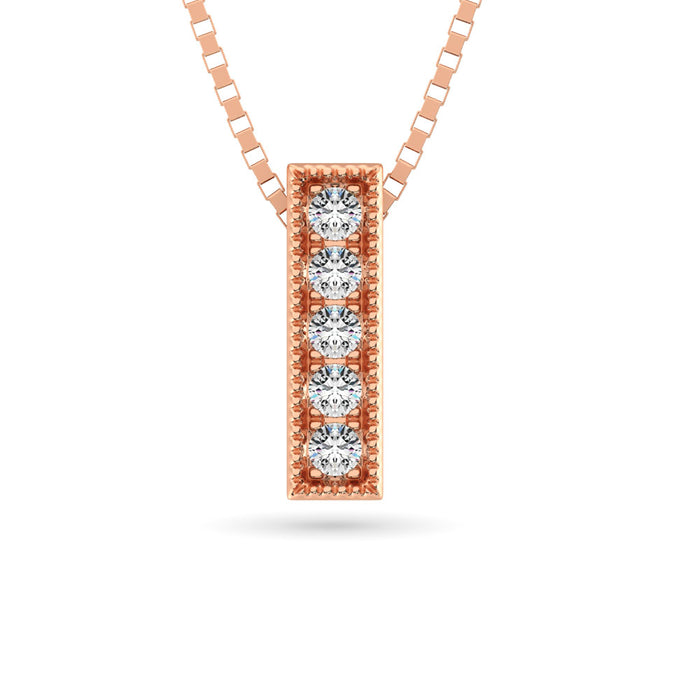 Diamond 1/20 ct tw Fashion Pendant in 10K Rose Gold