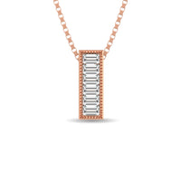 Thumbnail for Diamond 1/20 Ct.Tw. Round and Baguette Fashion Pendant in 10K Rose Gold