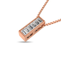 Thumbnail for Diamond 1/20 Ct.Tw. Round and Baguette Fashion Pendant in 10K Rose Gold