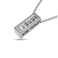 Thumbnail for Diamond 1/20 Ct.Tw. Round and Baguette Fashion Pendant in 10K White Gold