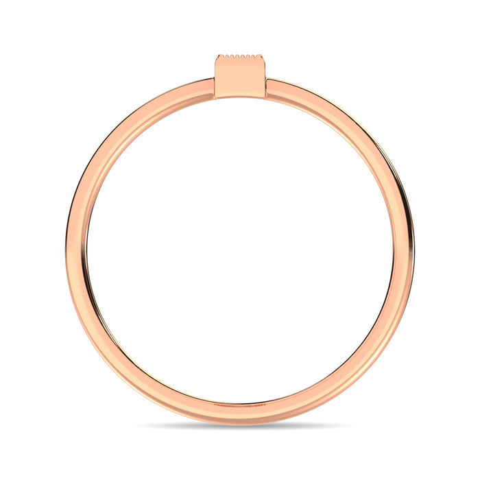 Diamond 1/20 ct tw Baguette Cut Fashion Ring in 10K Rose Gold