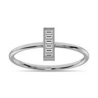 Thumbnail for Diamond 1/20 ct tw Baguette Cut Fashion Ring in 10K White Gold