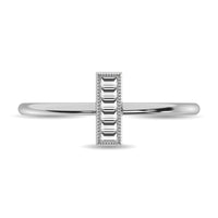 Thumbnail for Diamond 1/20 ct tw Baguette Cut Fashion Ring in 10K White Gold