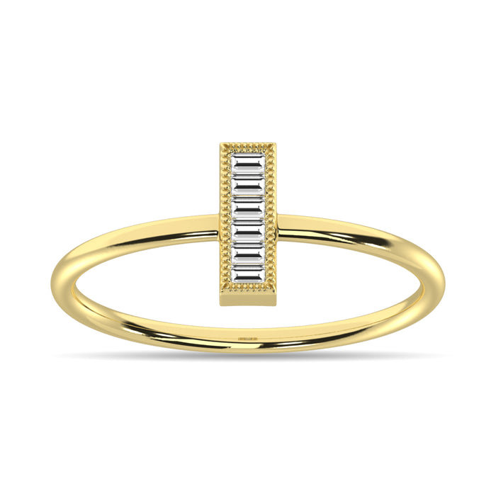 Diamond 1/20 ct tw Baguette Cut Fashion Ring in 10K Yellow Gold