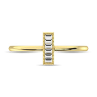 Thumbnail for Diamond 1/20 ct tw Baguette Cut Fashion Ring in 10K Yellow Gold