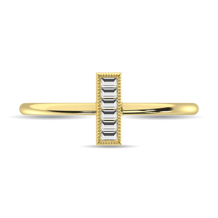 Diamond 1/20 ct tw Baguette Cut Fashion Ring in 10K Yellow Gold