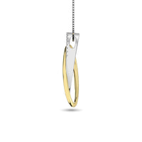 Thumbnail for Diamond 1/6 ct tw Oval Shape Pendant in 14K Two Tone Gold