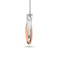 Thumbnail for Diamond 1/6 ct tw Round Shape Pendant in 14K Two Tone Gold
