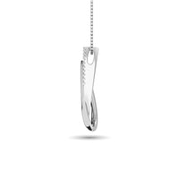 Thumbnail for Diamond 1/6 ct tw Tear Shape Pendant in 14K White Gold