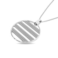 Thumbnail for Diamond 3/8 ct tw Circle Shape Pendant in 14K White Gold
