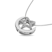 Thumbnail for Diamond 1/20 ct tw Moon and Star Pendant in Sterling Silver