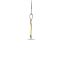 Thumbnail for Diamond 1/10 ct tw Star and Circle Pendant in 10K Two Tone Gold