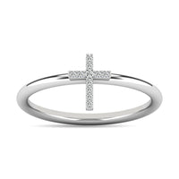 Thumbnail for Diamond 1/20 ct tw Cross Ring in 10K White Gold