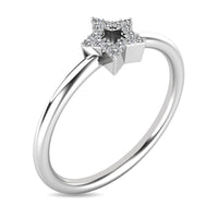 Thumbnail for Diamond 1/20 ct tw Star Ring in 10K White Gold