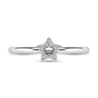 Thumbnail for Diamond 1/20 ct tw Star Ring in 10K White Gold