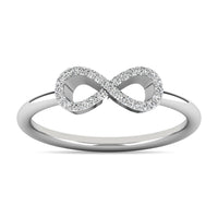 Thumbnail for Diamond 1/10 ct tw Infinity Ring in 10K White Gold
