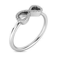 Thumbnail for Diamond 1/10 ct tw Infinity Ring in 10K White Gold
