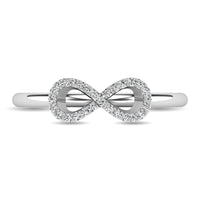 Thumbnail for Diamond 1/10 ct tw Infinity Ring in 10K White Gold
