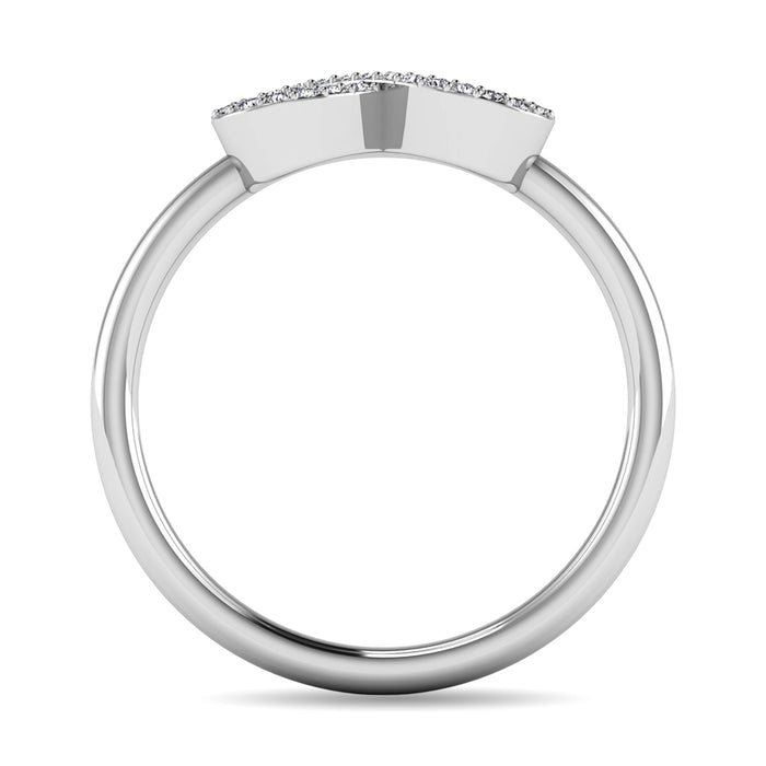Diamond 1/10 ct tw Infinity Ring in 10K White Gold