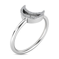 Thumbnail for Diamond 1/20 ct tw Moon Ring in 10K White Gold