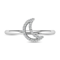 Thumbnail for Diamond 1/20 ct tw Moon Ring in 10K White Gold