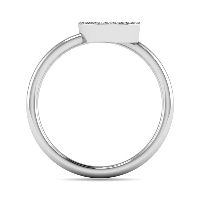 Diamond 1/20 ct tw Moon Ring in 10K White Gold