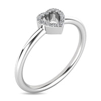 Thumbnail for Diamond 1/20 ct tw Heart Ring in 10K White Gold