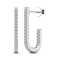Thumbnail for Diamond 1/6 ct tw J Earrings in 10K White Gold