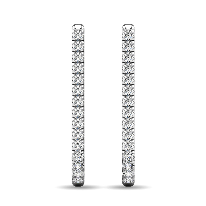 Diamond 1/6 ct tw J Earrings in 10K White Gold