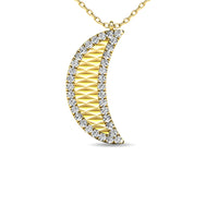 Thumbnail for Diamond 1/10 ct tw Moon Pendant in 10K Yellow Gold