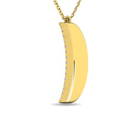 Thumbnail for Diamond 1/10 ct tw Moon Pendant in 10K Yellow Gold